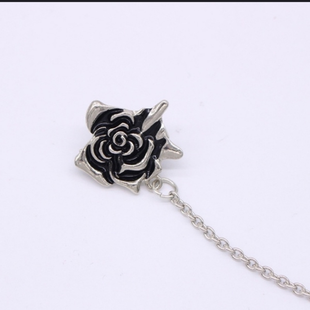 New Rose Silver-tone Cardigan Collar Chain - Picture 2 of 13